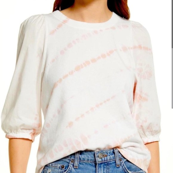 SPLENDID Celeste Puffed Sleeve Tie Dyed Top - NWT - Size Medium - Picture 1 of 4